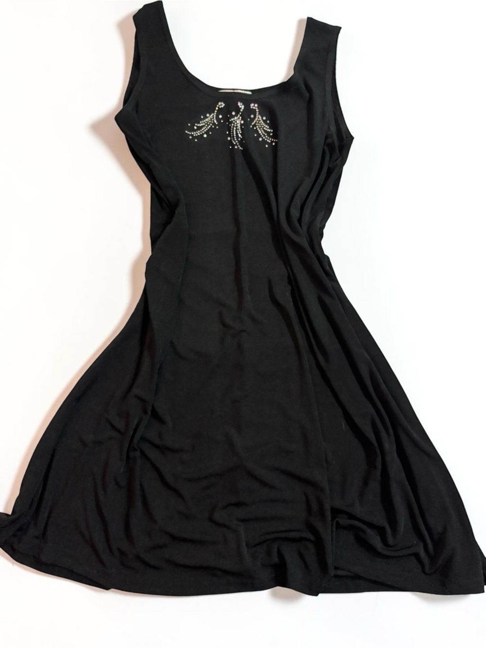 Vintage 90s Pretty Woman Rhinestone Cocktail Little Black Dress Made in USA M